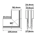 corner connector VERTICAL - TRACK48 RECESSED isolated, mechanical, vertacal, black