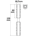 ISOLED connector BENDABLE 45° - TRACK48 DALI controllable, 4-pole, adjustable, universal, black