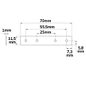 ISOLED Zubehör für NV-Trockenbauschiene TRACK48 - Verbindungsplatte, 2 Stück, schwarz