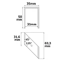 ISOLED Zubehör für NV-Einbauschiene TRACK48 - Montageklammer, 2 Stück