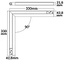 ISOLED LED Eckleuchte 90° vertikal für NV-Schienensystem TRACK48, 48V DC, 20W 3000K 120°, CRI90, schaltbar, schwarz