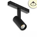 LED Schienenstrahler für NV-Schienensystem TRACK48, 48V DC, 7W, CRI90, UGR<19, schwenkbar, DALI dimmbar, 3000K 30°, schwarz