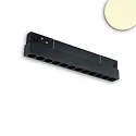 LED Raster-Leuchte 22cm für NV-Schienensystem TRACK48, 48V DC, 12W 3000K 36°, CRI90, UGR<19, schwenkbar, schaltbar, schwarz