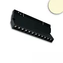 LED Raster-Schienen-Strahler 22cm für NV-Schienensystem TRACK48, 48V DC, 12W 3000K 36°, CRI90, UGR<19, schwenkbar, schaltbar