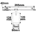 ISOLED 3-phase spot 42W - 20°-70° (DALI) rigid, DALI controllable, focusable IP20, black dimmable