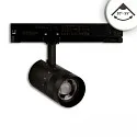 3-Phasen LED Schienen-Strahler, 12W, fokussierbar 20°-55°, CRI92, DALI dimmbar, schwenkbar, 4000K, schwarz matt