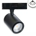 LED 3-Phasen Schienen-Strahler, fokussierbar 20°-70°, CRI92, kardanisch, dimmbar, 42W 4000K 5000lm, schwarz matt