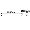 ISOLED Spezial-LED Linearleuchte HIGH PROTECTON, IP69K IK10, 150cm, food safe, ammoniak-resistent, durchverdrahtet, 48W 4000K 180°
