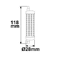ISOLED LED Stablampe, R7s 118mm, 13.5W 3000K 1700lm 360°, dimmbar