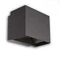 LED Außenwandleuchte UP&DOWN, IP65, 2x 5W 3000K, Abstrahlung 15-120° (getrennt verstellbar), schaltbar, Aluminium, schwarz