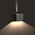 ISOLED LED Außenwandleuchte UP&DOWN, IP65, 2x 5W 3000K, Abstrahlung 15-120° (getrennt verstellbar), schaltbar, Aluminium, schwarz