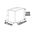 ISOLED LED Außenwandleuchte UP&DOWN, IP65, 2x 5W 3000K, Abstrahlung 15-120° (getrennt verstellbar), schaltbar, Aluminium, schwarz