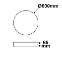 ISOLED LED Deckenleuchte RUND, IP42, Ø 60cm, 40/50W (multi) 2700/3000/4000K (CCT Switch) 5800lm, UGR<19 2H, dimmbar, schwarz