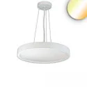 LED Hängeleuchte RUND, IP42, Ø 60cm, 40/50W (multi) 2700/3000/4000K (CCT Switch) 4800/6000lm, UGR<19 2H, dimmbar, exkl. Kabel