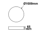 ISOLED LED Hängeleuchte RUND, IP42, Ø 100cm, 80/100W (multi) 2700/3000/4000K (CCT Switch) 9600/12000lm, UGR<19 2H, dimmbar