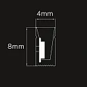 ISOLED fully siliconised LED strip NEONPRO921 CUSTOM B04H08 2-pole