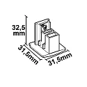 ISOLED Zubehör für 3-Phasen Aufbauschiene SURFACE (DALI) - Endkappe, weiß, 1 Stück, Kunststoff