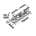 Zubehör für 3-Phasen Aufbauschiene SURFACE (DALI) - Linearverbinder, stromführend, schwarz