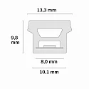 ISOLED fully siliconised LED strip NEONPRO 930 CUSTOM B13H10 - FOR TILE-PROFILE with plug, 2-pole white