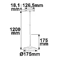 ISOLED LED Hängeleuchte SHADE für NV-Schienensystem TRACK48, 48V DC, 5.5W 3000K 370ml 120°, CRi >90, schaltbar, schwarz