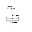 ISOLED LED Strip HEQ SKYBLUE, IP20, 240 LED/m, 24V DC, 22W/m himmelblau, dimmbar, 500cm / 1cm
