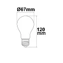 ISOLED LED lamp pear A67 CL - EFFICIENCY 160LM/W A67 clear E27 12W 120-1800lm 3000K 360° CRI 80-89