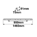 ISOLED LED Feuchtraumleuchte SL POWERSWITCH DALI, IP66 IK08, 150cm, 36-57W (multi) 4000K 8000lm 120°, DALI dimmbar, grau