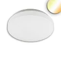 LED Außendeckenleuchte DN280, IP64, rund, Ø 28cm, 13/18W (multi) 3000/4000/6000K (ColorSwitch) 2400lm (120lm/W) 120°, weiß 