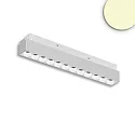 LED Raster-Leuchte 22cm für NV-Schienensystem TRACK48, 48V DC, CRI90, UGR<19, schwenkbar, DALI dimmbar, 12W 3000K 36°, weiß