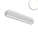 LED Raster-Leuchte 22cm für NV-Schienensystem TRACK48, 48V DC, CRI90, UGR<19, schwenkbar, DALI dimmbar, 12W 4000K 36°, weiß