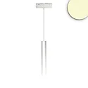 LED Pendelleuchte PIPE für NV-Schienensystem TRACK48, 31cm / Ø 3.2cm, 48V DC, CRi> 90, UGR<19, DALI dimmbar, 7W 3000K 36°