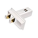 Zubehör für NV-Aufbauschiene TRACK48 (5cm) +  MULTI X Verbindungs-Adapter zum Basismodul. 6A, 4-polig, weiß