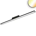 3-Phasen LED Linearleuchte ON-OFF, 120cm, 42-56W (multi), 3000/3500/4000K (CCT Switch), CRI90, prismatisch, schaltbar, schwarz