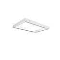 NV-Leuchtenrahmen TRACK48 H50, innen 50 x 80cm, unbestückte Schiene, ohne IR-Panel / Akustik-Absorber, weiß