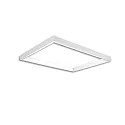 NV-Leuchtenrahmen TRACK48 H50, innen 59.2 x 89.2cm, unbestückte Schiene, ohne IR-Panel / Akustik-Absorber, weiß