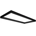 NV-Leuchtenrahmen TRACK48 H50, innen 59.2 x 119.2cm, unbestückte Schiene, ohne IR-Panel / Akustik-Absorber, schwarz