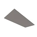 Akustikabsorber H25 für Leuchtenrahmen mit Innenformat 59.2 x 150cm, grau