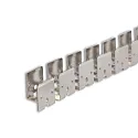 LED Aufbauprofil für NEON Flexband B16H16, eloxiert, gezahnt, flexibel, 1m, silber