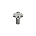 ISOLED Traverse mit Zopfmaß 13,3cm für 3/5 Fluter, grau