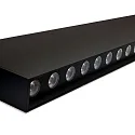 ISOLED LED Hängeleuchte RASTER, 120cm, 36°, 30W, 3000K, 3700lm, UGR<19, IP42, DALI dimmbar, schwarz