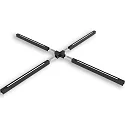 ISOLED X-Verbinder für LED Aufbau-/Hängeleuchte LINKLINE50, schwarz