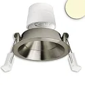 LED Einbaustrahler BACK68, rund, 36°, 5W, 3000K, 420lm, IP20, dimmbar, nickel gebürstet