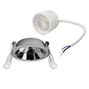 ISOLED LED Einbaustrahler BACK68, rund, 36°, 5W, 3000K, 420lm, IP20, dimmbar, chrom