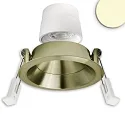 LED Einbaustrahler BACK68, rund, 36°, 5W, 3000K, 420lm, IP20, dimmbar, messing gebürstet