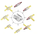 ISOLED Kontakt-Verbinder MULTI K3-205, max. 5A, für 2-polige IP20 Flexstripes mit Breite 5mm
