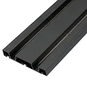 ISOLED LED Gardinenprofil CURTAIN 10 DOUBLE, 2-längig, 200cm, schwarz