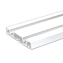 LED Gardinenprofil CURTAIN 10 DOUBLE, 2-längig, 200cm, weiß