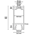 Gardinenprofil CURTAIN ONE HIGH, 1-längig, 200cm, schwarz