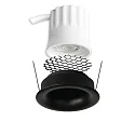 ISOLED LED Einbaustrahler BACK32, rund, 36°, 5W, 3000K, 350lm, IP20, dimmbar, schwarz