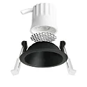 ISOLED LED Einbaustrahler BACK45, rund, 36°, 5W, 3000K, 350lm, IP20, dimmbar, schwarz